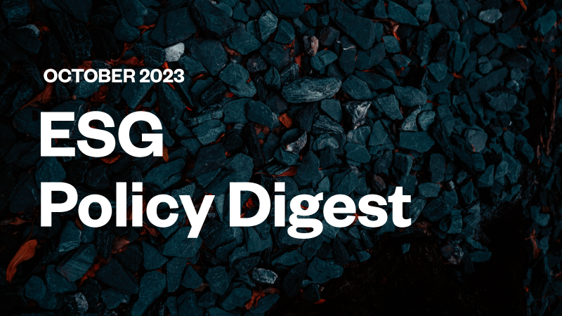 global ESG policies, october 2023